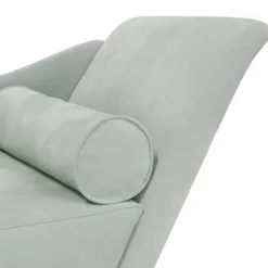 vidaXL Chaise longue met kussens fluweel lichtgrijs