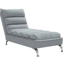 vidaXL Chaise longue met kussen en rechterarmleuning fluweel geel