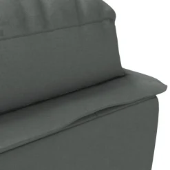 vidaXL Chaise longue met kussens stof donkergrijs