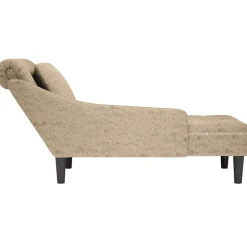 vidaXL Chaise longue met kussen&rechterarmleuning kunstleer lichtgrijs