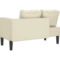 vidaXL Chaise longue met kussens fluweel donkergroen