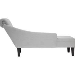 vidaXL Chaise longue met kussen corduroy stof blauw