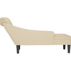 vidaXL Chaise longue met kussen&rechterarmleuning fluweel donkergrijs