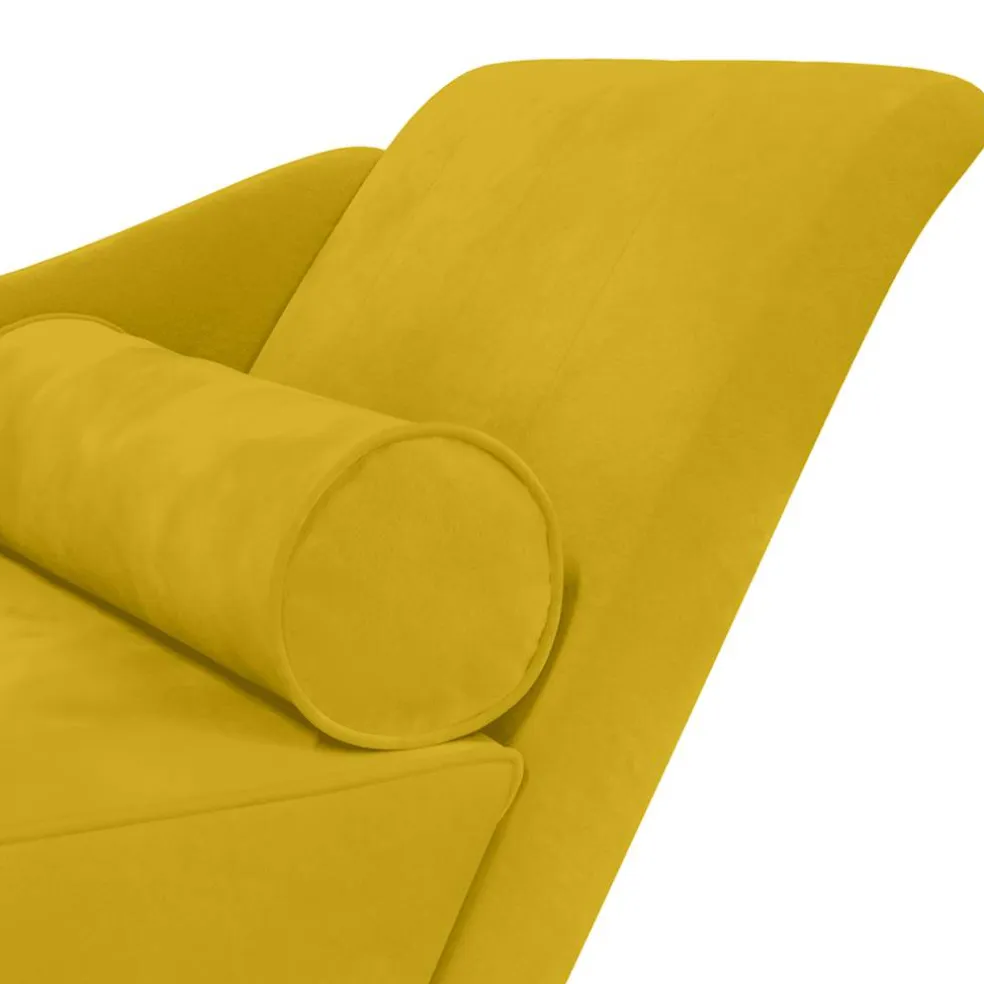vidaXL Chaise longue met kussens stof zwart