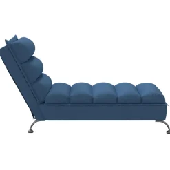 vidaXL Chaise longue met kussen en rechterarmleuning fluweel zwart