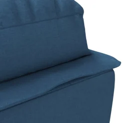 vidaXL Chaise longue met kussens stof blauw