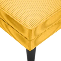 vidaXL Chaise longue met kussen corduroy stof lichtgeel