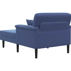 vidaXL Chaise longue Politieblauw fluweel