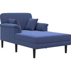 vidaXL Chaise longue Politieblauw fluweel