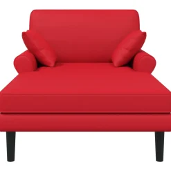 vidaXL Chaise longue Rood Kunstleer