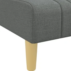 vidaXL Chaise longue stof donkergrijs