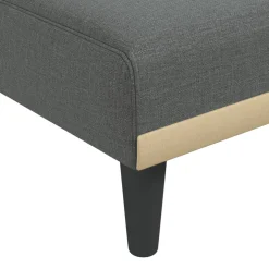 vidaXL Chaise longue stof donkergrijs