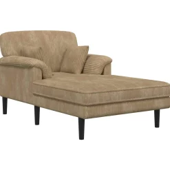 vidaXL Chaise longue Taupe Katoenen stof