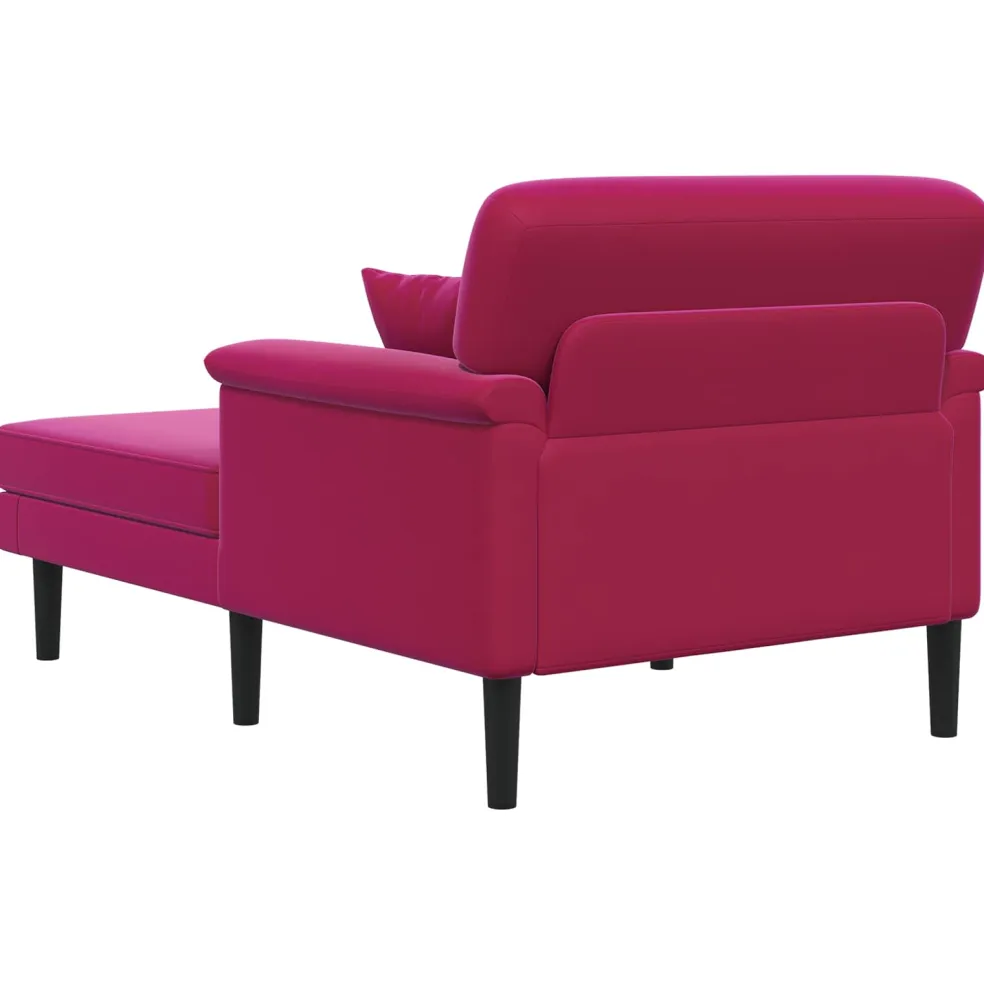 vidaXL Chaise longue Wijnrood fluweel