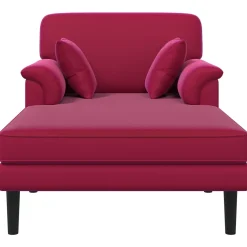 vidaXL Chaise longue Wijnrood fluweel