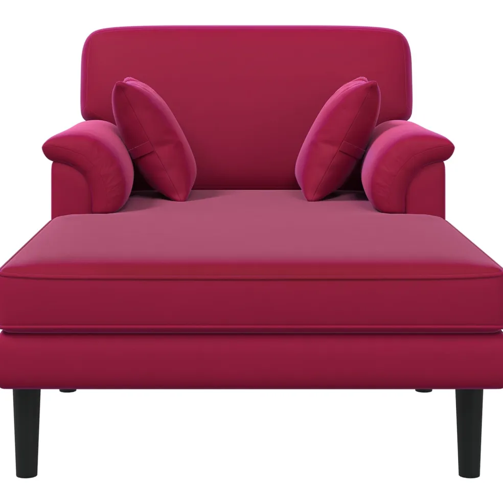 vidaXL Chaise longue Wijnrood fluweel