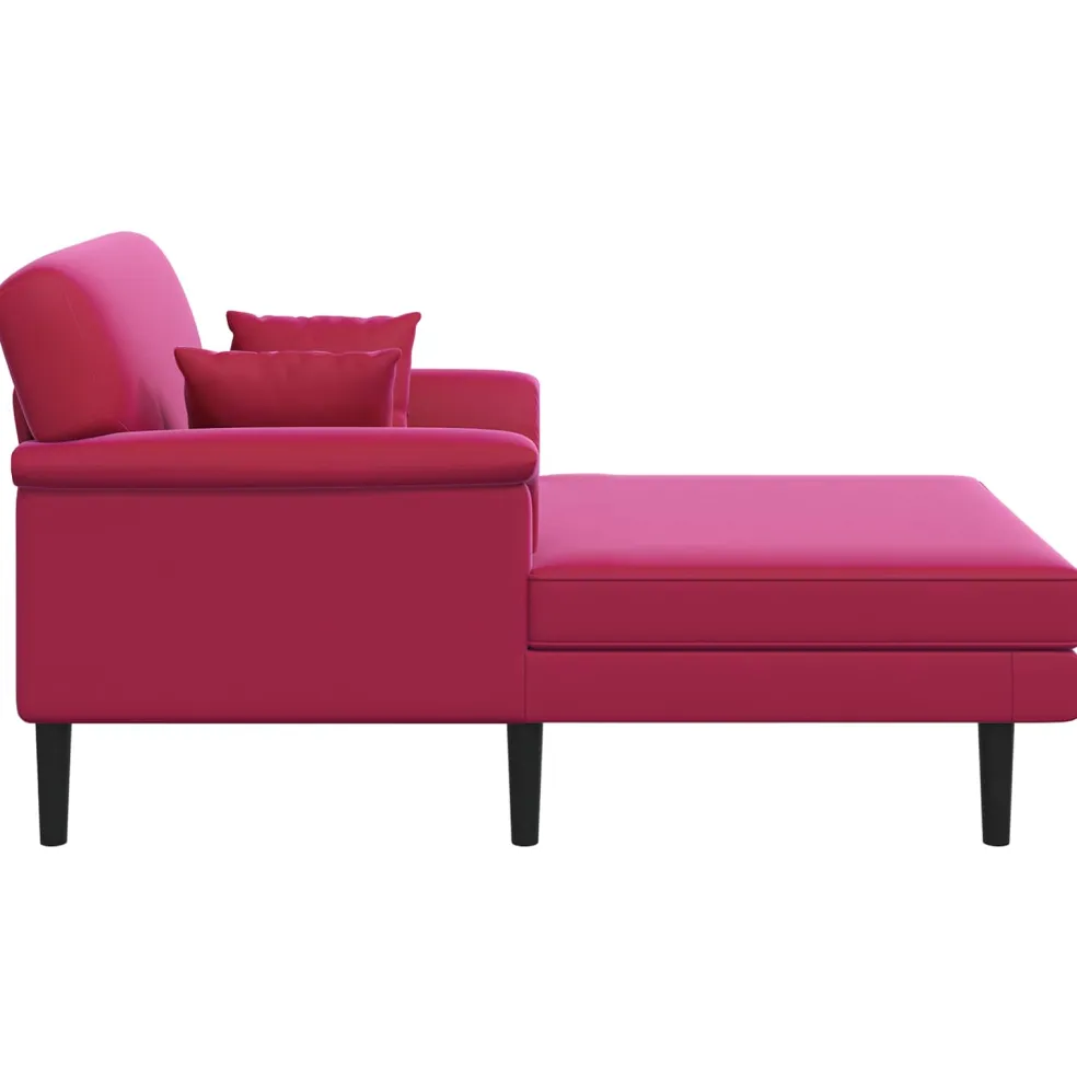 vidaXL Chaise longue Wijnrood fluweel