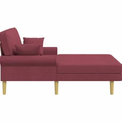 vidaXL Chaise longue Wijnrood Stof