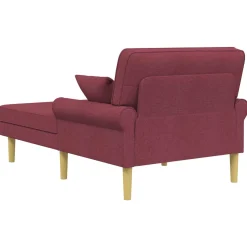 vidaXL Chaise longue Wijnrood Stof