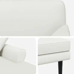 vidaXL Chaise longue Wit Kunstleer