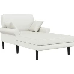 vidaXL Chaise longue Wit Kunstleer