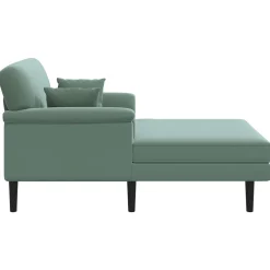 vidaXL Chaise longue Zeegroen fluweel