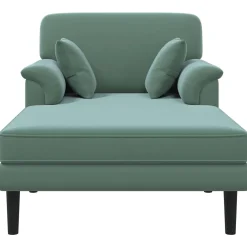 vidaXL Chaise longue Zeegroen fluweel