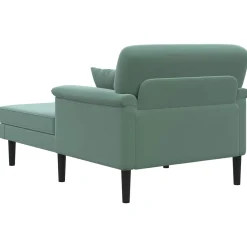 vidaXL Chaise longue Zeegroen fluweel