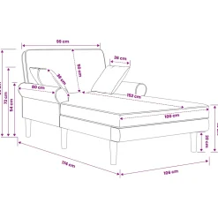 vidaXL Chaise longue Zwart Kunstleer