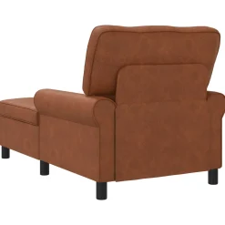 vidaXL Chaise Lounge Bruin Nep Leer 91 x 157 x 91 cm
