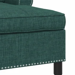 vidaXL Chaise Lounge Donkergroen Stof 91 x 157 x 91 cm