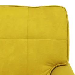 vidaXL Chaise Lounge met kussen Geel 91 x 157 x 91 cm Fluweel