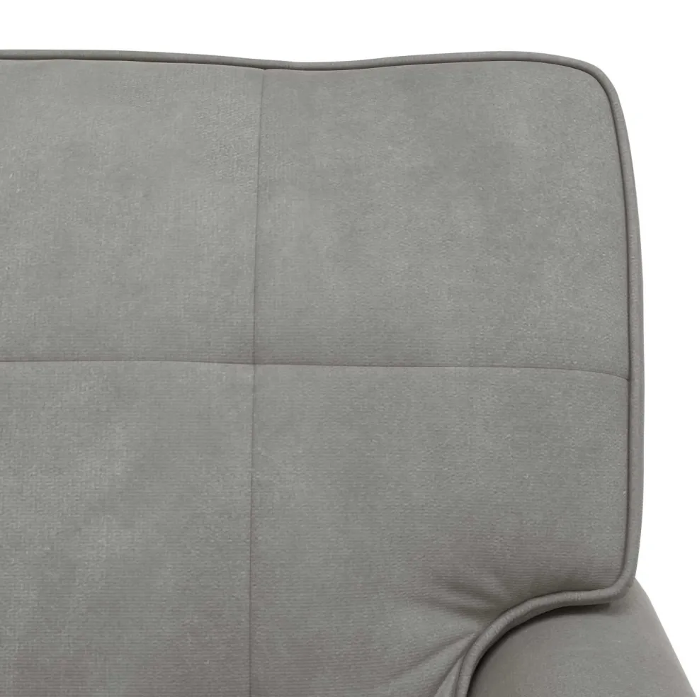vidaXL Chaise Lounge met kussen Lichtgrijs 91 x 157 x 91 cm Fluweel