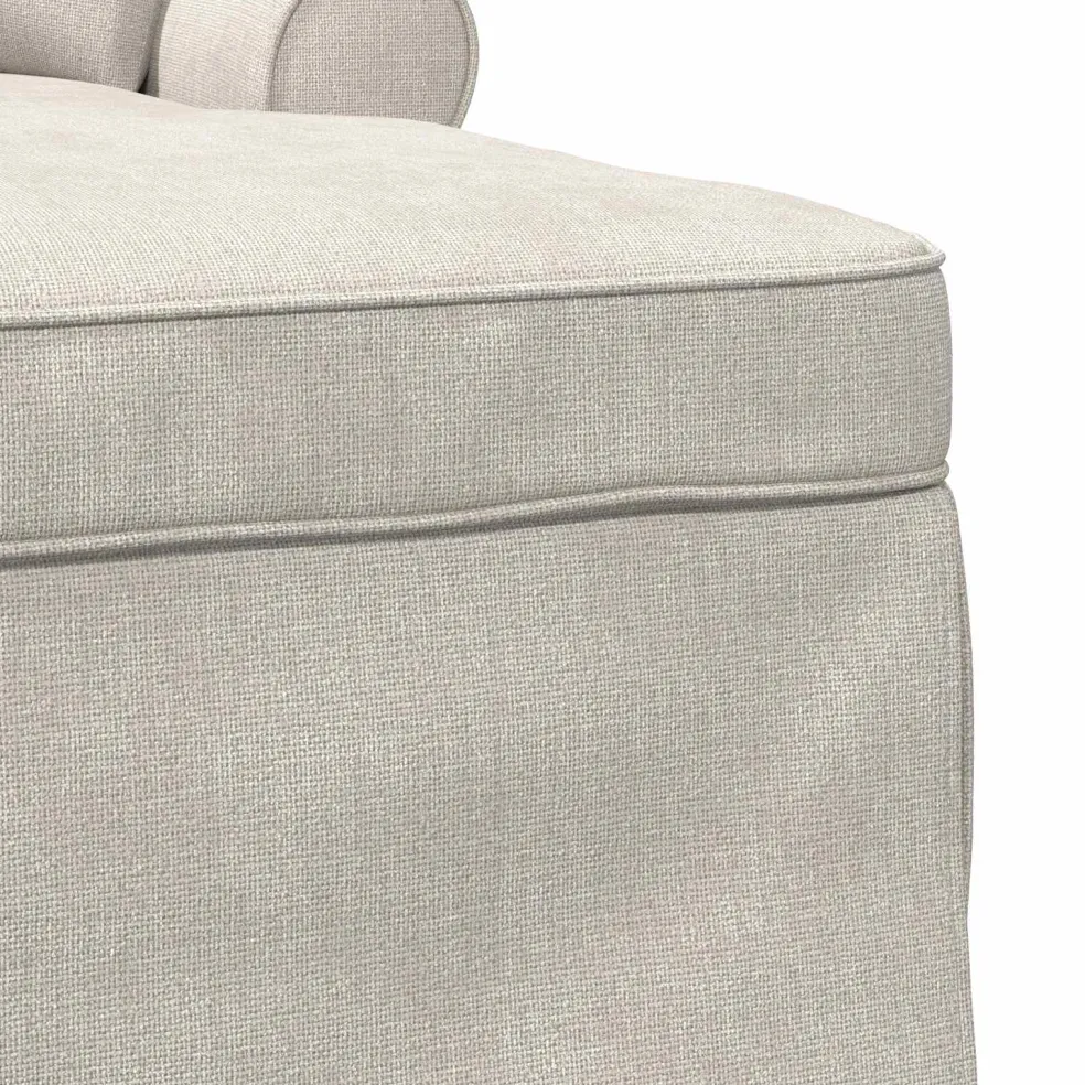 vidaXL Chaise Lounge met Rok Crèmekleurig 157 x 91 x 91 cm ARES
