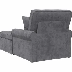 vidaXL Chaise Lounge met Rok Donkergrijs 157 x 91 x 91 cm ARES