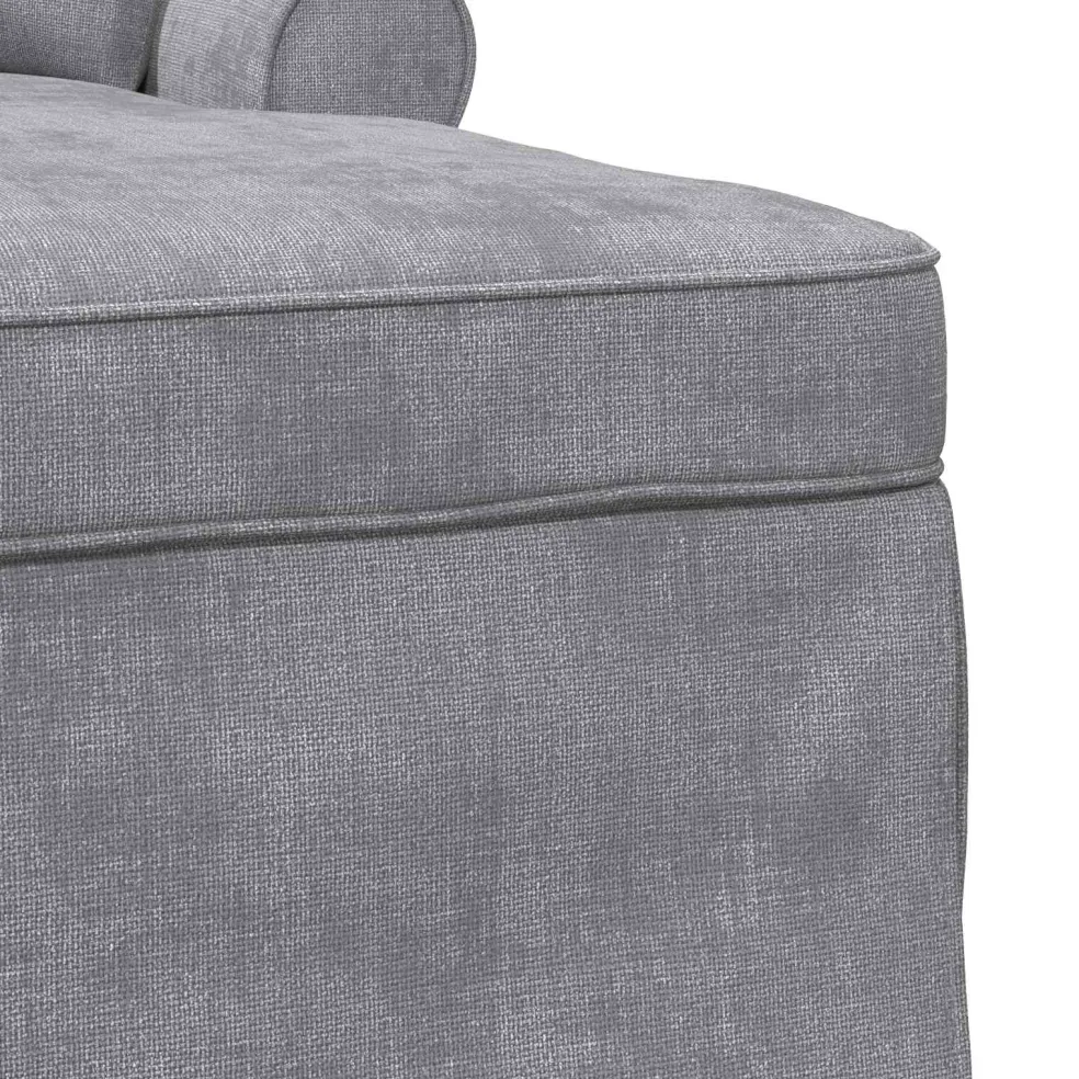 vidaXL Chaise Lounge met Rok Lichtgrijs 157 x 91 x 91 cm ARES