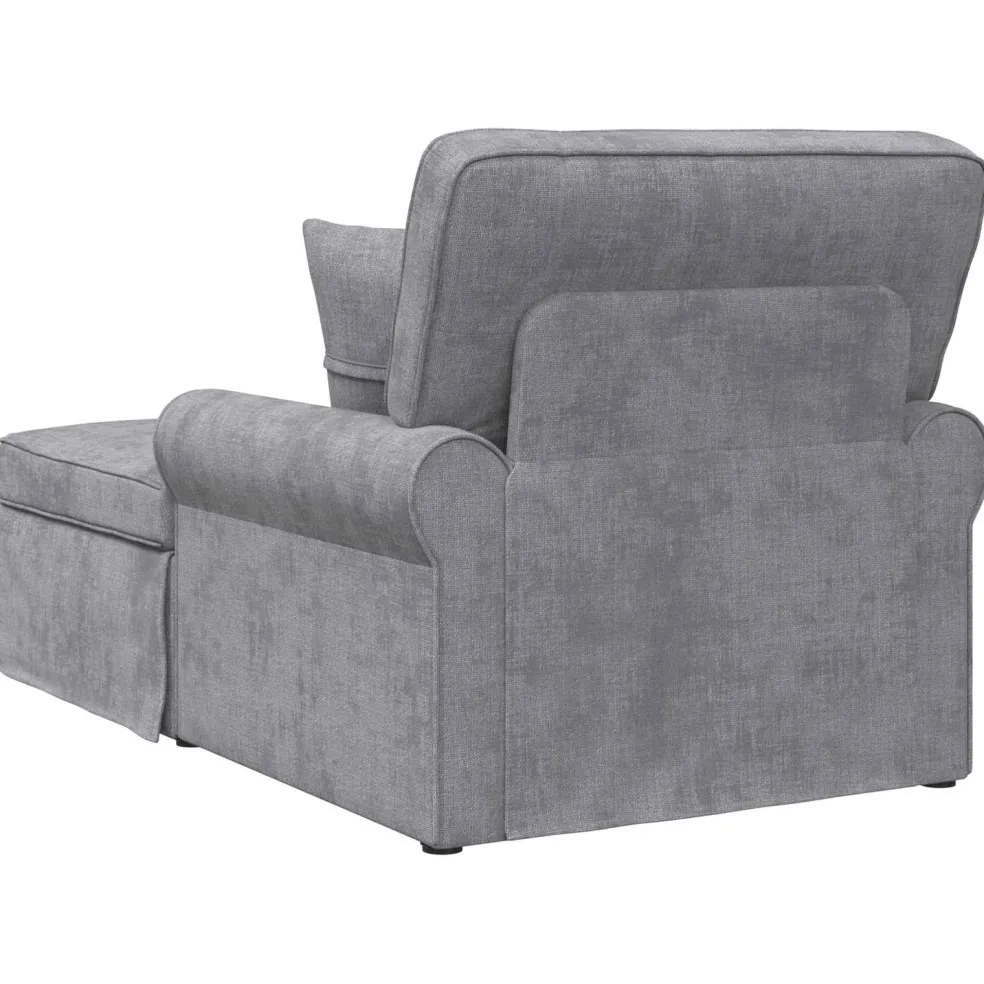vidaXL Chaise Lounge met Rok Lichtgrijs 157 x 91 x 91 cm ARES