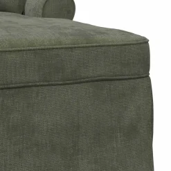 vidaXL Chaise Lounge met Rok met kussen Groen 157 x 91 x 91 cm ARES
