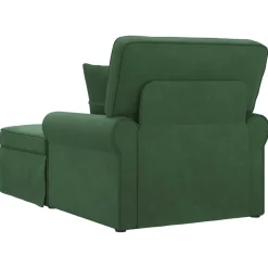 vidaXL Chaise Lounge met Rok 3 st Jungle Groen Katoen Stof