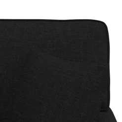 vidaXL Chaise Lounge met Rok 3 st Zwart Stof 91 x 157 x 91 cm