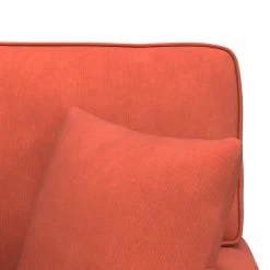 vidaXL Chaise Lounge met Rok 3 st Rood-oranje Katoen Stof