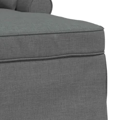 vidaXL Chaise Lounge met Rok 3 st Donkergrijs Stof 91 x 157 x 91 cm