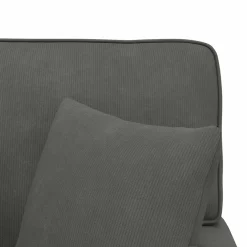 vidaXL Chaise Lounge met Rok 3 st Donkergrijs Katoen Stof