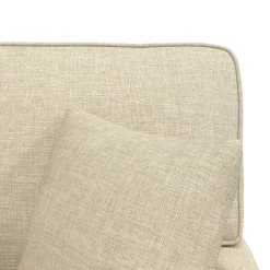 vidaXL Chaise Lounge met Rok 3 st Crème Stof 91 x 157 x 91 cm