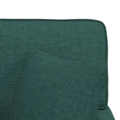 vidaXL Chaise Lounge met Rok 3 st Donkergroen Stof 91 x 157 x 91 cm
