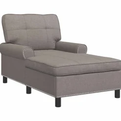 vidaXL Chaise Lounge Taupe Stof 91 x 157 x 91 cm