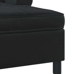 vidaXL Chaise Lounge Zwart Fluweel 91 x 157 x 91 cm