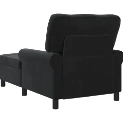 vidaXL Chaise Lounge Zwart Fluweel 91 x 157 x 91 cm