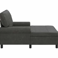 vidaXL Chaise Lounge Zwart Nep Leer 91 x 157 x 91 cm