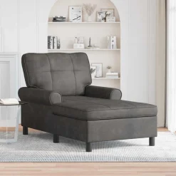 vidaXL Chaise Lounge Zwart Nep Leer 91 x 157 x 91 cm
